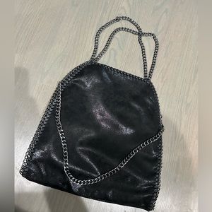 Brand new gorgeous black vegan leather oversized handbag